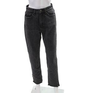 Tsubi Womens Cotton Denim Five Pocket High-Rise Tapered Jeans Black Size 26